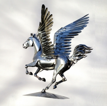 Horse with wings sculpture